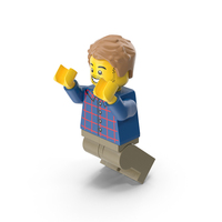 Lego Minifigure Male Jumping PNG & PSD Images