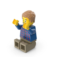 Lego Minifigure Male Sitting Arms Up PNG & PSD Images