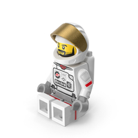 Lego Male Astronaut Sitting PNG & PSD Images