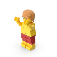 Lego Minifigure Male Beach Arms Up PNG & PSD Images