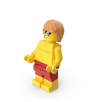 Lego Minifigure Male Beach Bent Up PNG & PSD Images