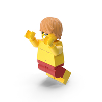 Lego Minifigure Male Beach Jumping PNG & PSD Images