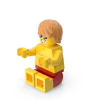 Lego Minifigure Male Beach Sitting Arms Middle PNG & PSD Images