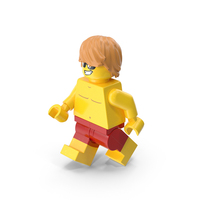 Lego Minifigure Male Beach Walking PNG & PSD Images