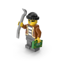 Lego Mini Figure Male Crook Arm Up PNG & PSD Images