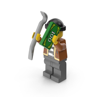 Lego Mini Figure Male Crook Arms Up PNG & PSD Images
