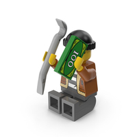 Lego Minifigure Male Crook Sitting Arms Up PNG & PSD Images