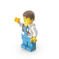 Lego Minifigure Male Doctor Arm Up PNG & PSD Images