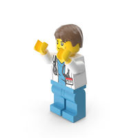 Lego Minifigure Male Doctor Arms Up PNG & PSD Images