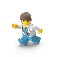 Lego Minifigure Male Doctor Running PNG & PSD Images