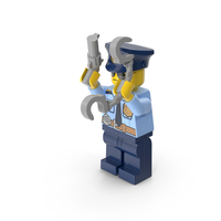 Lego Minifigure Male Police Arms Up PNG & PSD Images