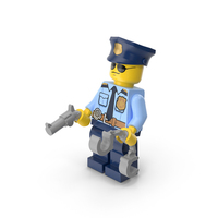 Lego Minifigure Male Police Bent Up PNG & PSD Images