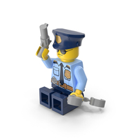 Lego Minifigure Male Police Sitting Arm Up PNG & PSD Images