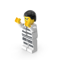 Lego Mini Figure Male Prisoner Arms Up PNG & PSD Images