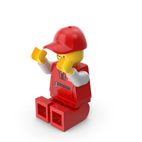 Lego Mini Figure Male Sport Sitting Arms Up PNG & PSD Images