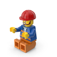 Lego Mini Figure Male Worker PNG & PSD Images