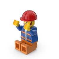 Lego Minifigure Male Worker Sitting Arms Up PNG & PSD Images