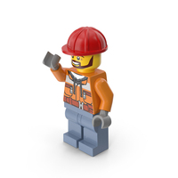 Lego Minifigure Male Worker Arm Up PNG & PSD Images