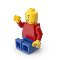 Lego Minifigure Basic Sitting Arm Up PNG & PSD Images