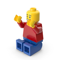 Lego Minifigure Basic Sitting Arms Up PNG & PSD Images