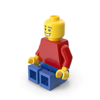 Lego Mini Figure Basic Sitting PNG & PSD Images
