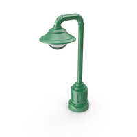 Cartoon Street Lamp Green PNG & PSD Images