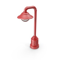 Cartoon Street Lamp Red PNG & PSD Images