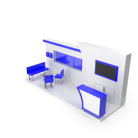 Exhibition Blue Stand PNG & PSD Images