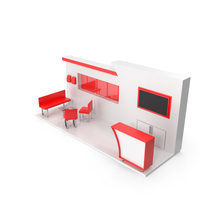Exhibition Red Stand PNG & PSD Images