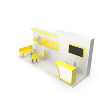 Exhibition Yellow Stand PNG & PSD Images