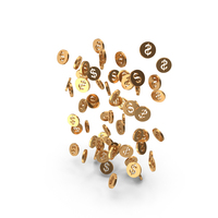 Dollar Money Coin Many Falling PNG & PSD Images