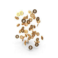 Money Bit Coin Many Falling PNG & PSD Images