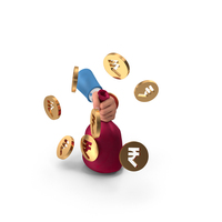 Left Hand Holding Rupee Money Bag Coins PNG & PSD Images