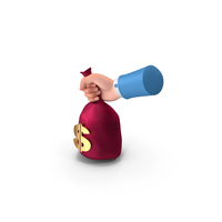 Right Hand Holding Dollar Money Bag Coins Copy PNG & PSD Images