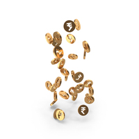 Rupee Money Coin Falling PNG & PSD Images
