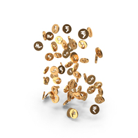 Rupee Money Coin Many Falling PNG & PSD Images