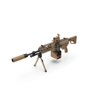 Machine Gun 14 Brown PNG & PSD Images