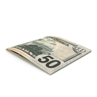 Two 50 US Dollars Note Folded PNG & PSD Images