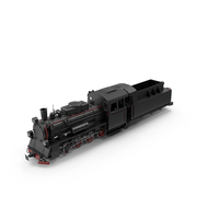 Narrow-gauge Black Steam Locomotive PNG & PSD Images