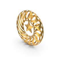 Christmas Wreath Icon Gold PNG & PSD Images