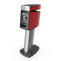 Focal JMLab Diablo Utopia Imperial Red on stand PNG & PSD Images