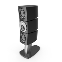 Focal JMLab Viva Utopia Black Lacquer on stand PNG & PSD Images