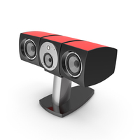 Focal JMLab Viva Utopia Center Imperial Red on stand PNG & PSD Images