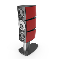 Focal JMLab Viva Utopia Imperial Red on stand PNG & PSD Images