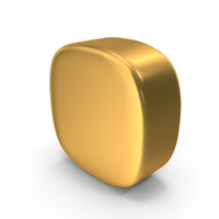 Rounded Corners Box Icon Gold PNG & PSD Images