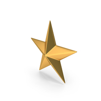 Sharp Edge Star Icon Gold PNG & PSD Images