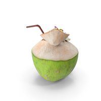 Tropical Coconut Drink With Passion Flower PNG & PSD Images