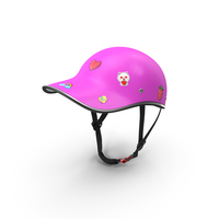 Pink Plastic Protective Moped Helmet PNG & PSD Images