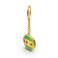 Keychain Flag Sao Tome and Principe PNG & PSD Images