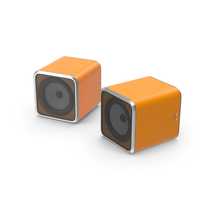 Two Orange Wireless Speaker PNG & PSD Images